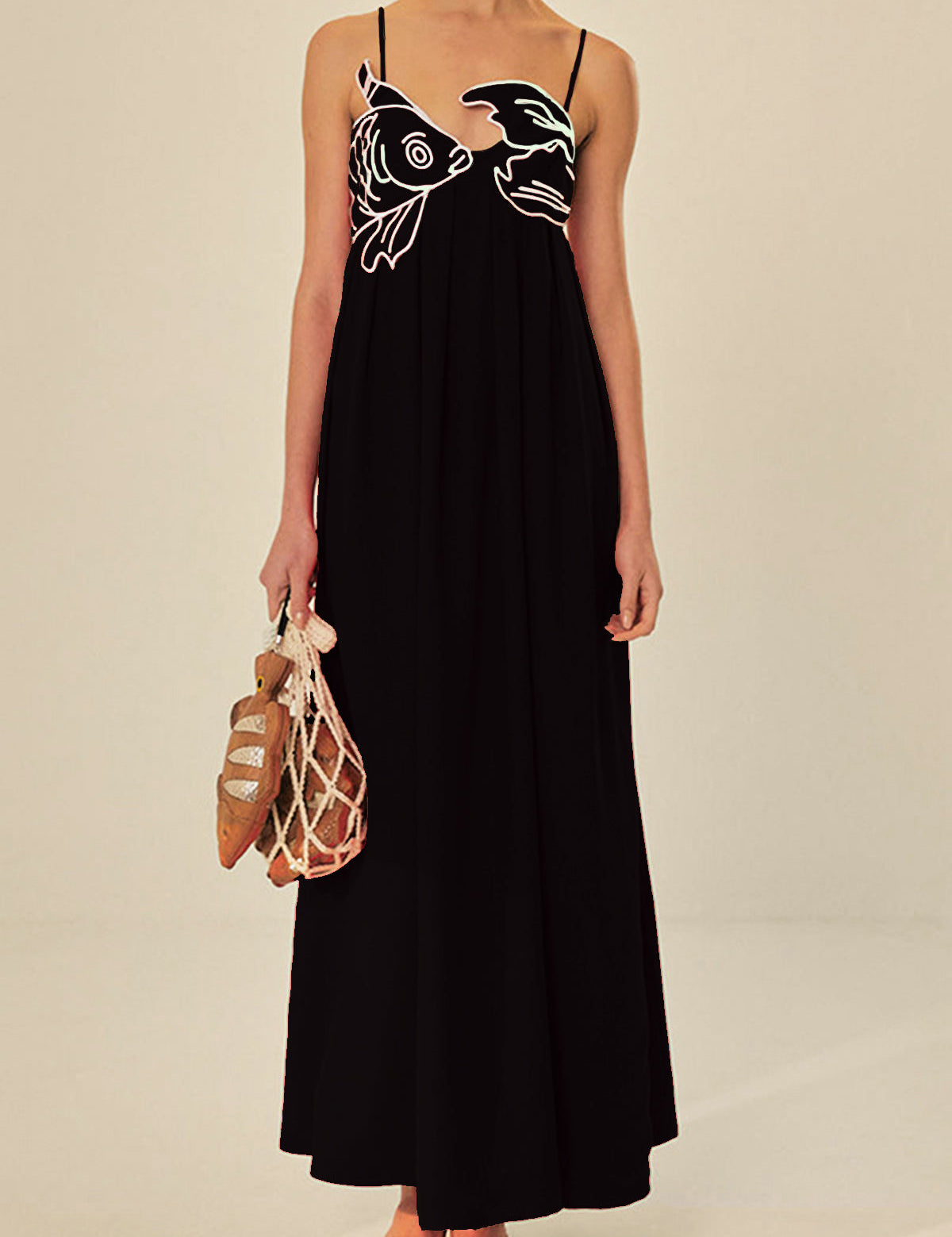 Alveria | Women’s Embroidered Cotton Maxi Dress