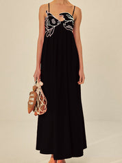 Alveria | Women’s Embroidered Cotton Maxi Dress