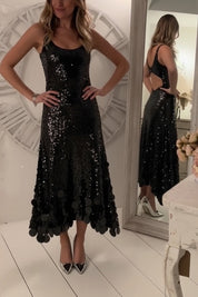 Nyxara – Sequin Tassel Prom Maxi Dress