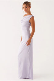 Elarisse – Women’s One-Shoulder High Waist Maxi Dress