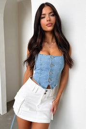Zarelle | Cotton Cargo Mini Skirt