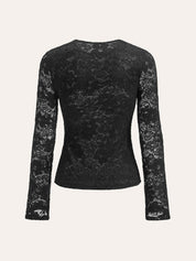 Velisse | Women’s Floral Lace Long Sleeve Top