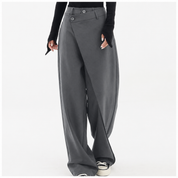 Vireza | Women’s Asymmetrical Button Wide Leg Dress Pants