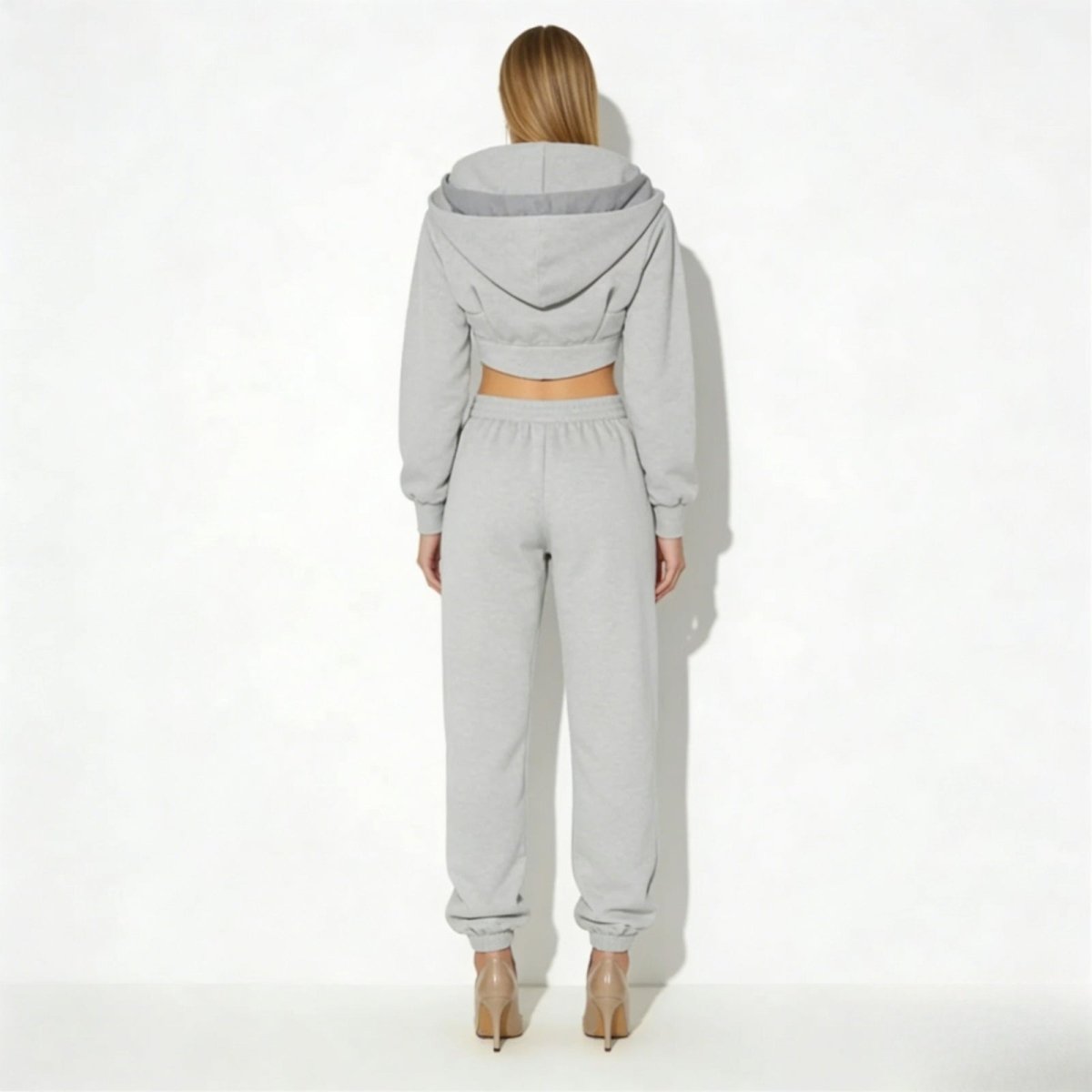 Elara | Women’s Fleece Corset Waist Sweatsuit Set