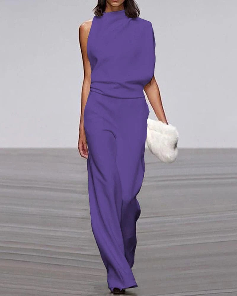 Averia | Women’s Sleeveless Wide Leg Formal Jumpsuit