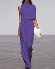 Averia | Women’s Sleeveless Wide Leg Formal Jumpsuit