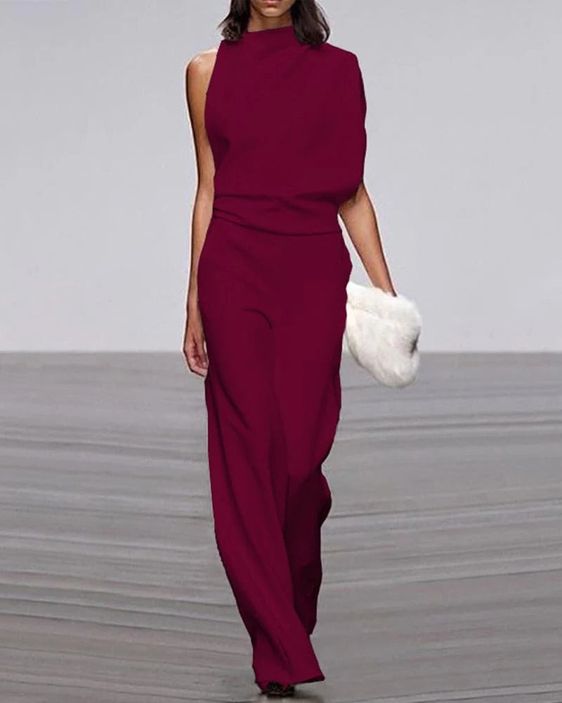 Averia | Women’s Sleeveless Wide Leg Formal Jumpsuit