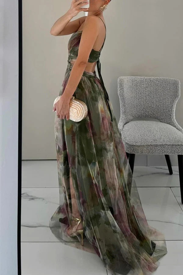 Alverina | Women’s Floral Pleated Maxi Dress