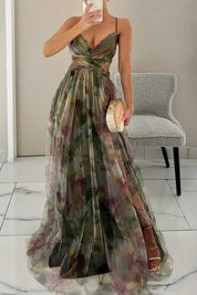 Alverina | Women’s Floral Pleated Maxi Dress