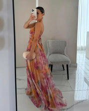 Alverina | Women’s Floral Pleated Maxi Dress