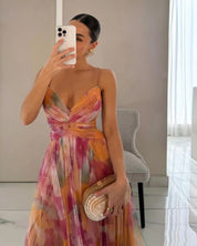 Alverina | Women’s Floral Pleated Maxi Dress