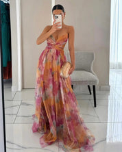 Alverina | Women’s Floral Pleated Maxi Dress