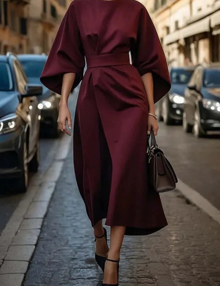 Elvaria | Women’s Wide Sleeve Midi Dress
