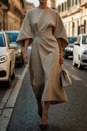Elvaria | Women’s Wide Sleeve Midi Dress