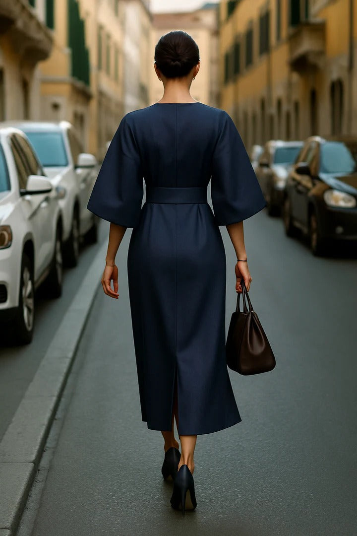 Elvaria | Women’s Wide Sleeve Midi Dress