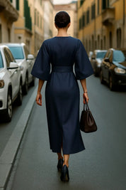 Elvaria | Women’s Wide Sleeve Midi Dress