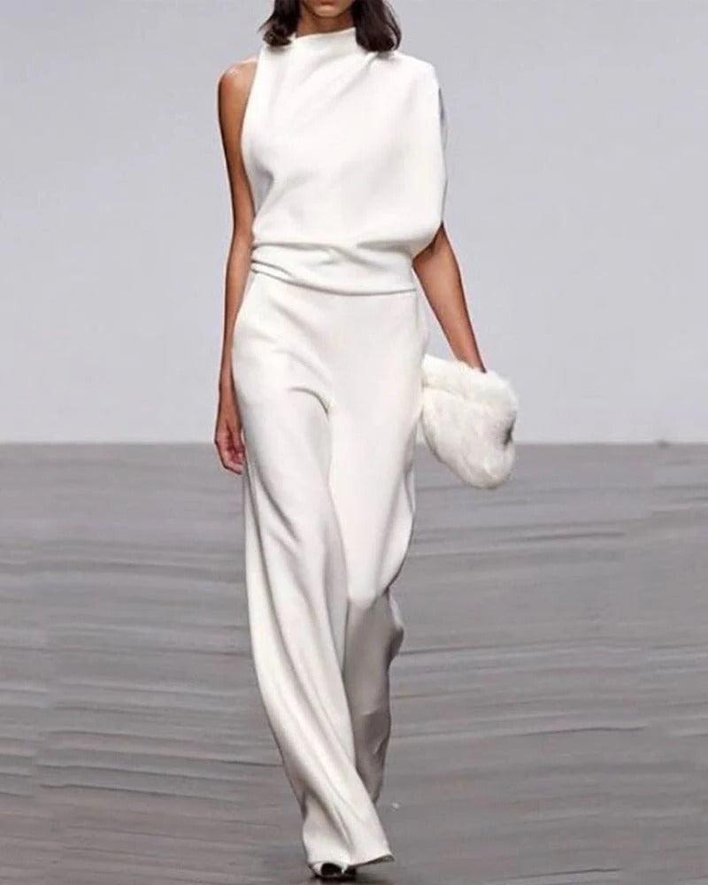 Averia | Women’s Sleeveless Wide Leg Formal Jumpsuit