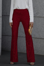 Selvara | Women’s Slim Fit Sequin Trousers