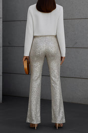 Selvara | Women’s Slim Fit Sequin Trousers