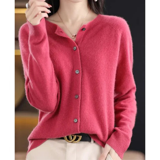 Veloria | Women’s V-Neck Button Long Sleeve Top