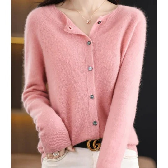 Veloria | Women’s V-Neck Button Long Sleeve Top