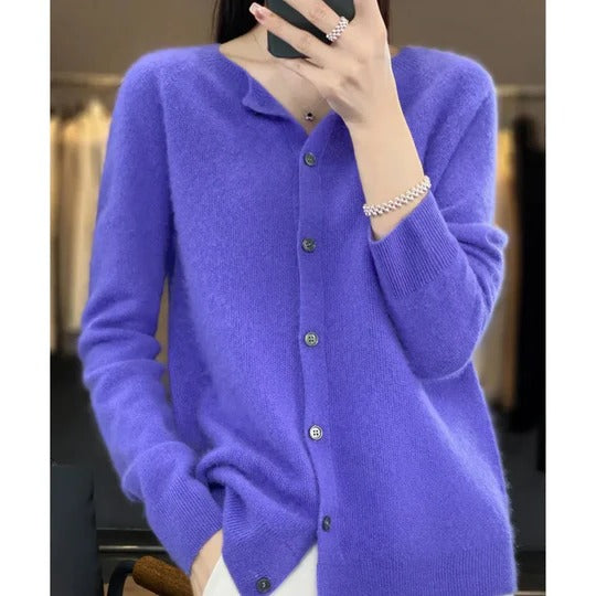 Veloria | Women’s V-Neck Button Long Sleeve Top
