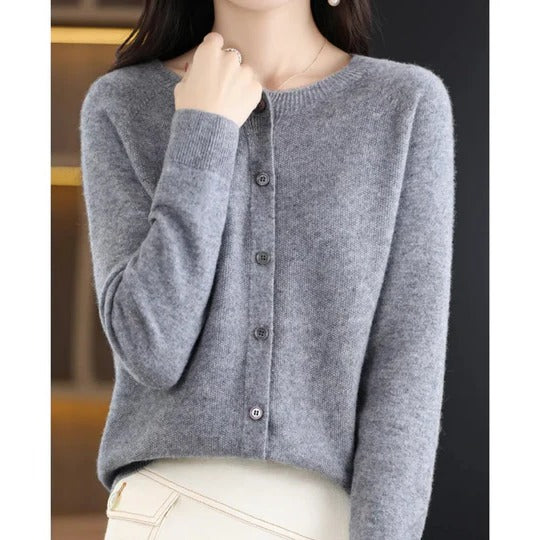 Veloria | Women’s V-Neck Button Long Sleeve Top