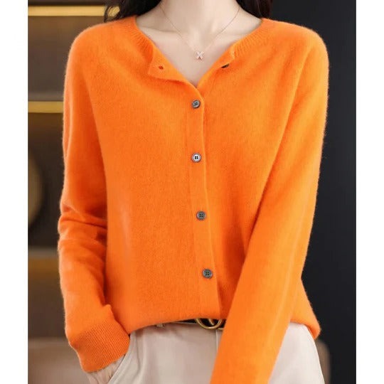 Veloria | Women’s V-Neck Button Long Sleeve Top