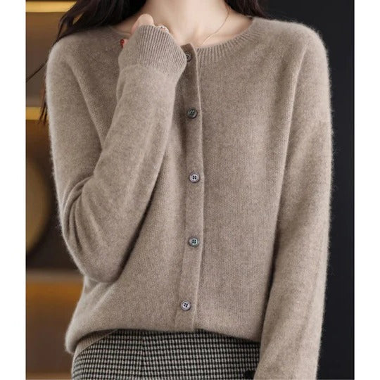Veloria | Women’s V-Neck Button Long Sleeve Top