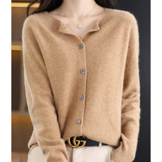 Veloria | Women’s V-Neck Button Long Sleeve Top