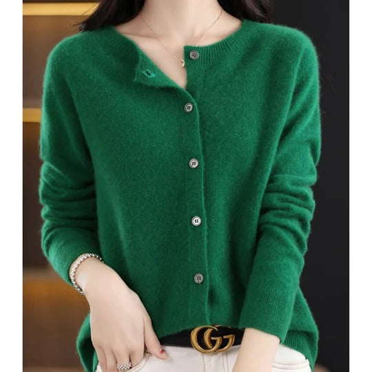 Veloria | Women’s V-Neck Button Long Sleeve Top