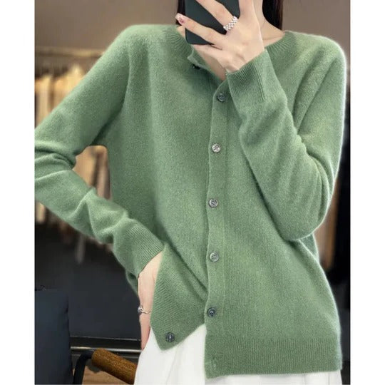 Veloria | Women’s V-Neck Button Long Sleeve Top