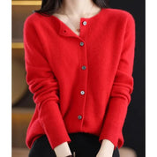 Veloria | Women’s V-Neck Button Long Sleeve Top