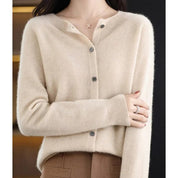 Veloria | Women’s V-Neck Button Long Sleeve Top