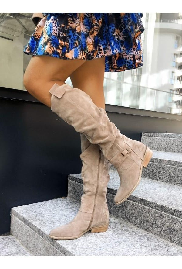 Althea | Women’s Low Heel Ankle Boots with Side Zipper