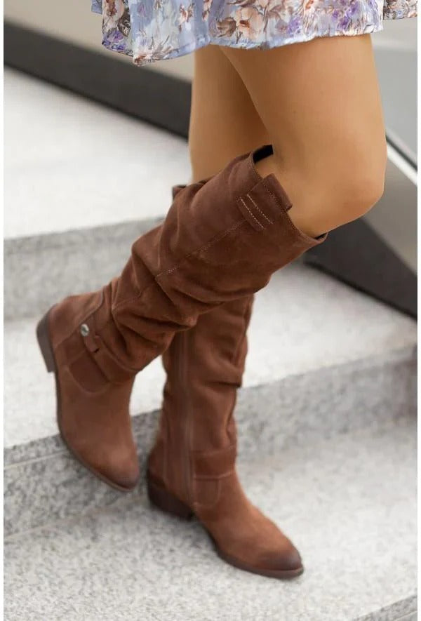 Althea | Women’s Low Heel Ankle Boots with Side Zipper