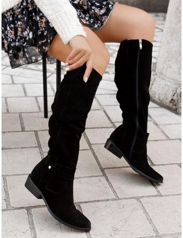 Althea | Women’s Low Heel Ankle Boots with Side Zipper