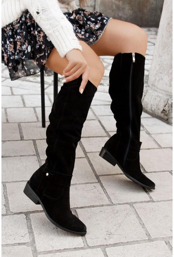 Althea | Women’s Low Heel Ankle Boots with Side Zipper