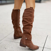 Althea | Women’s Low Heel Ankle Boots with Side Zipper