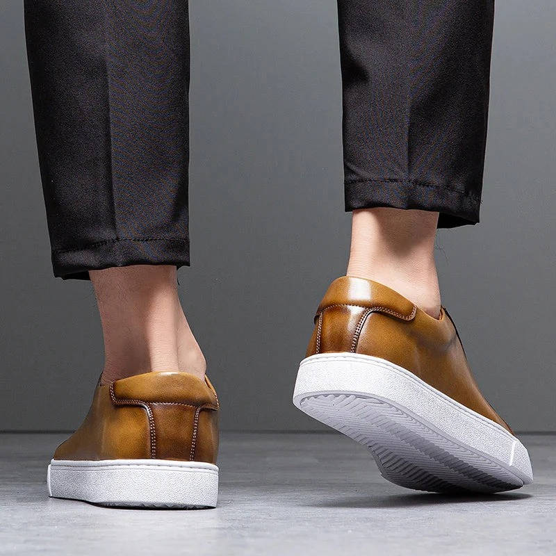 Arvello | Men’s Genuine Leather Low-Top Sneakers