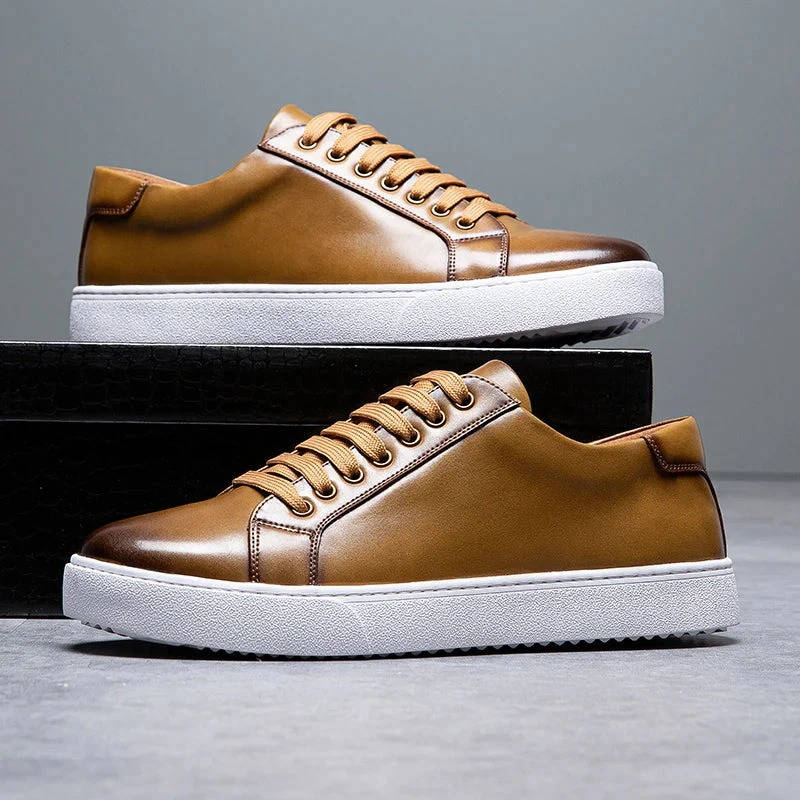 Arvello | Men’s Genuine Leather Low-Top Sneakers