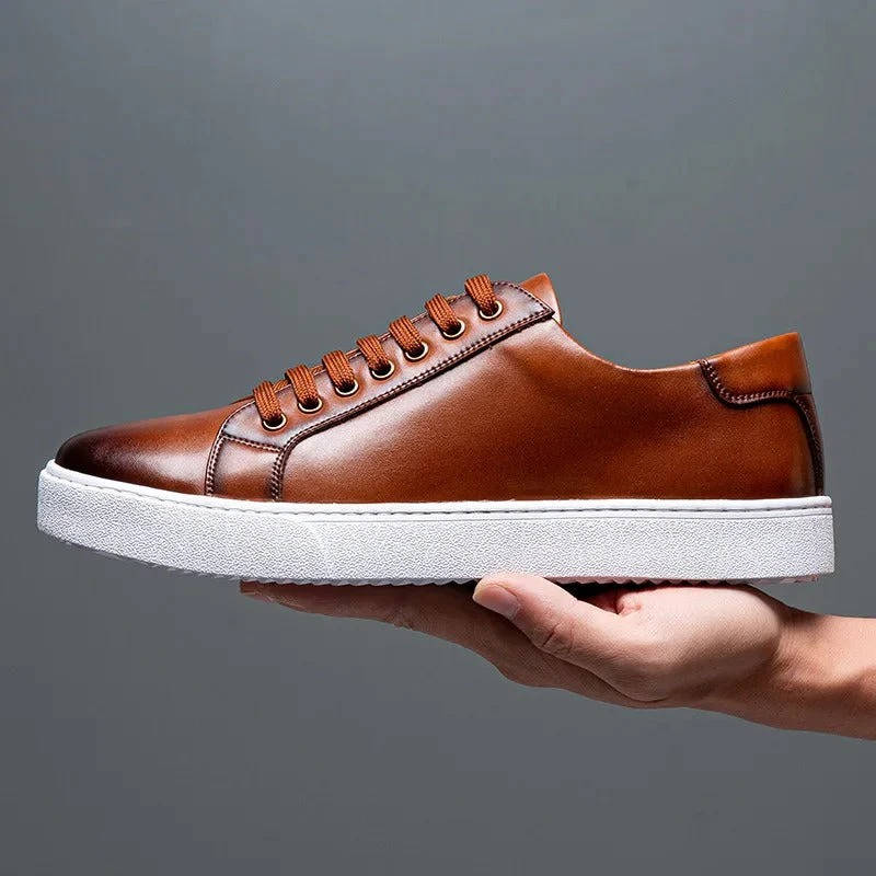 Arvello | Men’s Genuine Leather Low-Top Sneakers