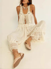 Aveline - Women’s Lace Trim Cotton Set