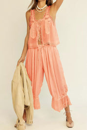 Aveline - Women’s Lace Trim Cotton Set