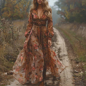 Eloria | Bohemian Embroidered Maxi Dress