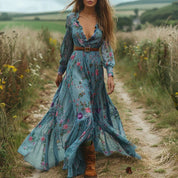 Eloria | Bohemian Embroidered Maxi Dress