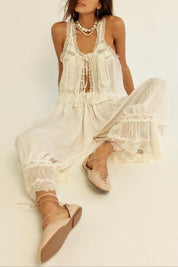 Aveline - Women’s Lace Trim Cotton Set