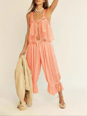 Aveline - Women’s Lace Trim Cotton Set