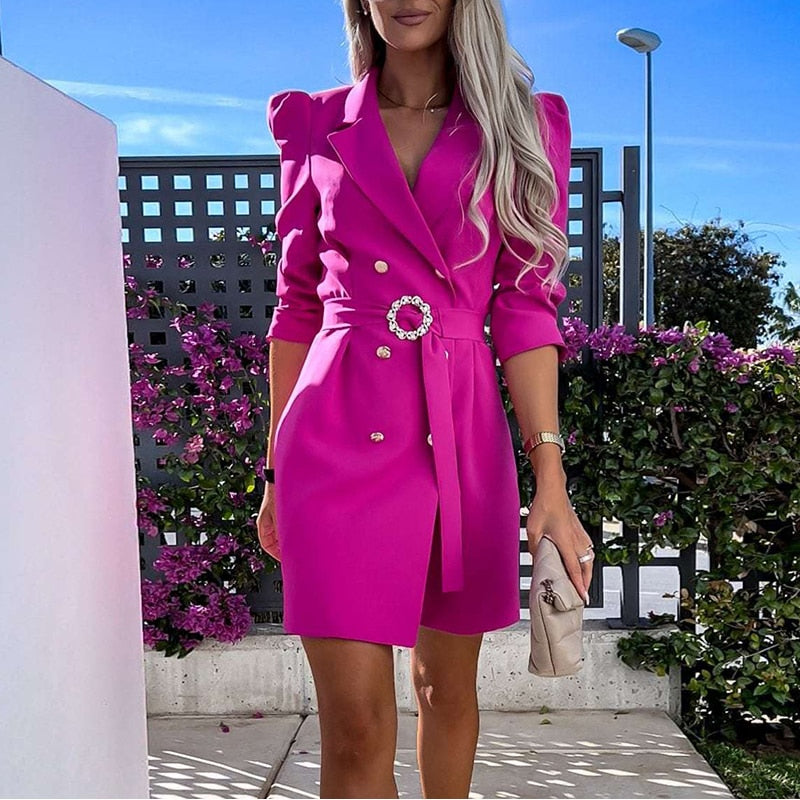 Imogen | Women’s Tailored Belted Blazer Dress