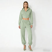 Elara | Women’s Fleece Corset Waist Sweatsuit Set